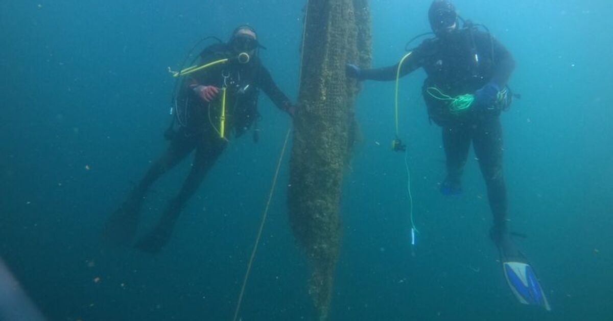 Çanakkale’de 500 bin metrekare alan, hayalet ağlardan temizlendi